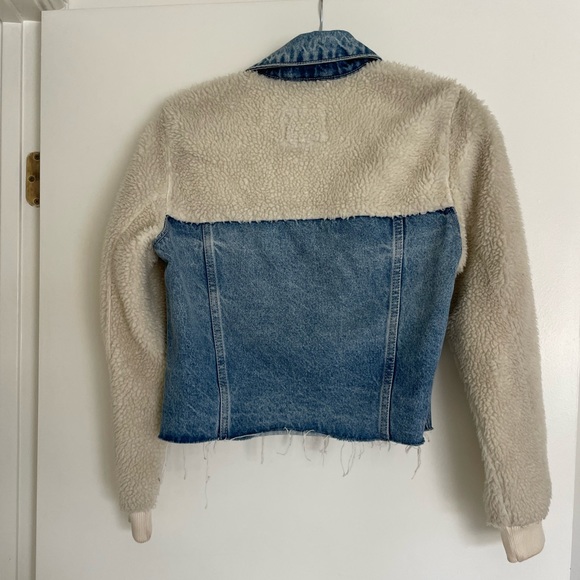 Abercrombie & Fitch Blue and Cream Jean Jacket - Picture 6 of 8